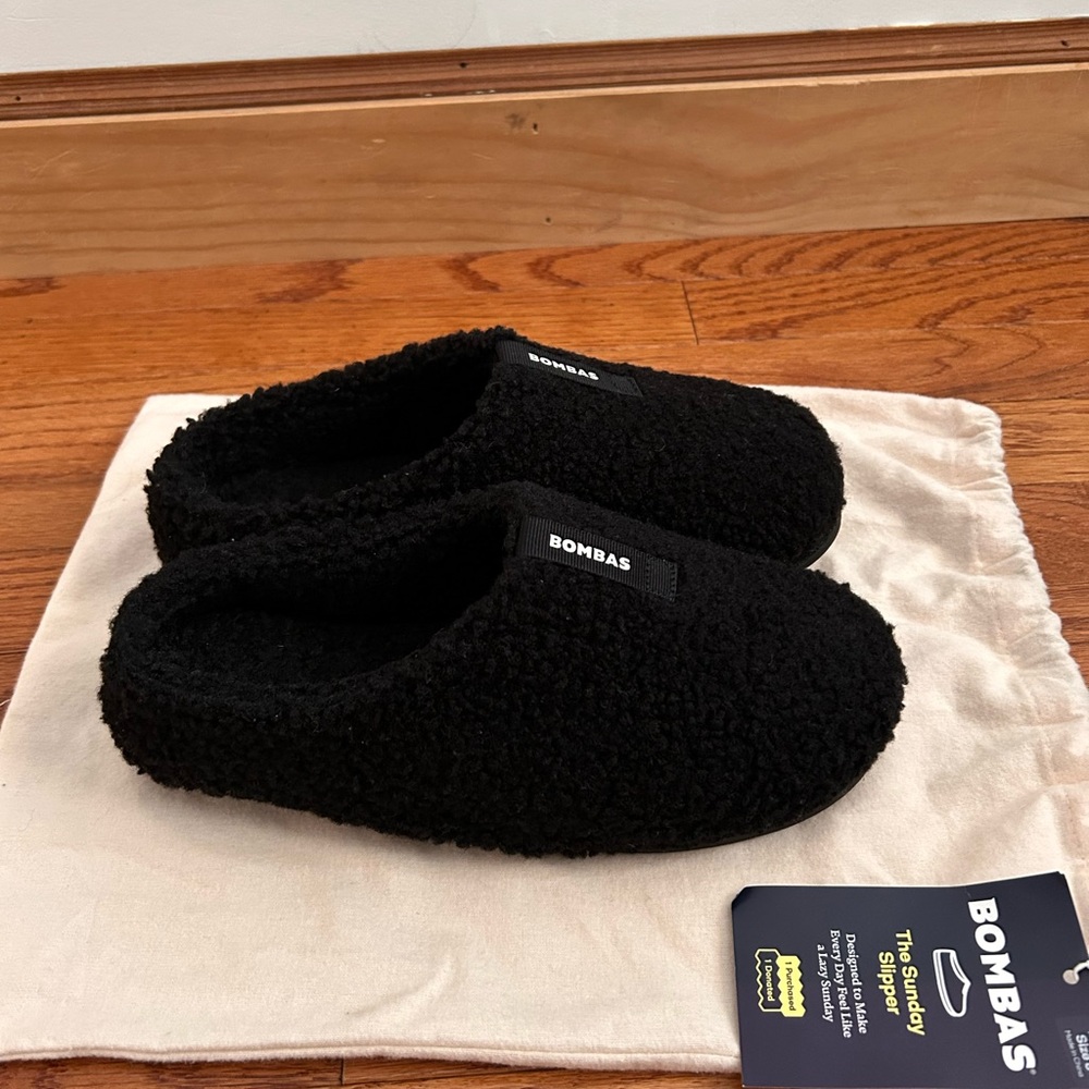 Bombas The Sunday Slipper (black, women’s size 8)